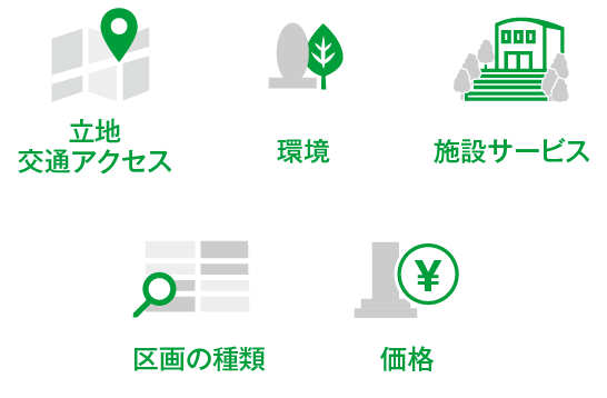 お墓選びのポイント