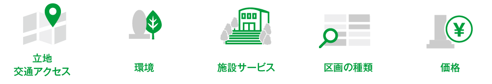 お墓選びのポイント